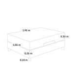 Cama Boxet Super Star Gris | 1.5 plazas