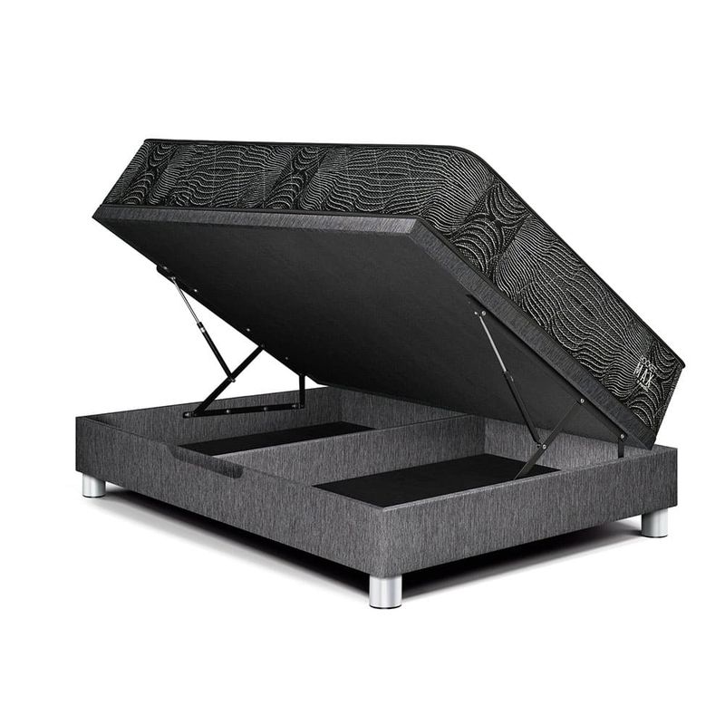 Dormitorio Boxet Gold Pocket Max Black Gris | 1.5 plazas