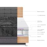 Dormitorio Boxet Blocks Pocket Max Black Gris | 1.5 plazas
