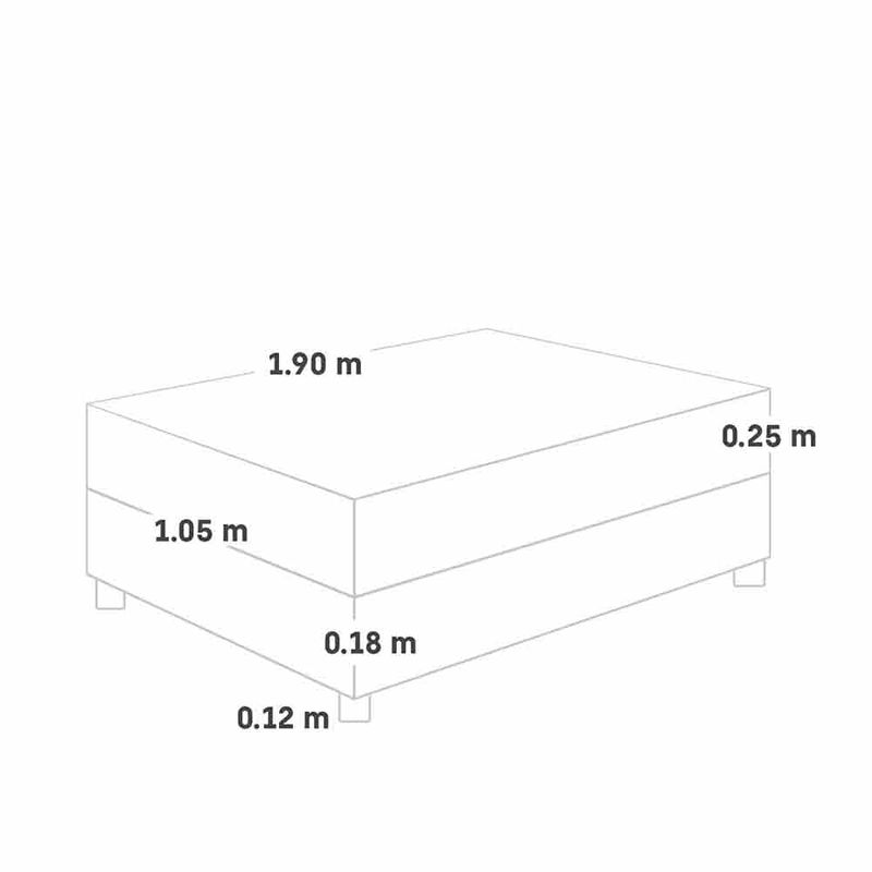 Cama Cónsul Black | 1.5 plazas