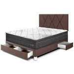 Dormitorio con Cajones Pocket Star Loft Chocolate | 2 plazas