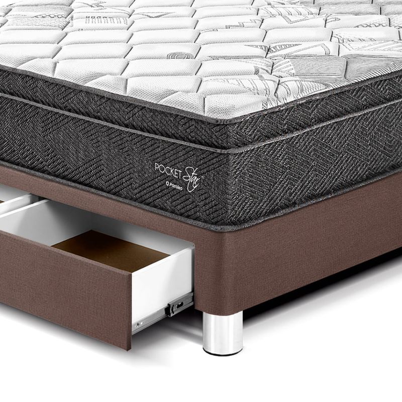 Dormitorio con Cajones Pocket Star Loft Chocolate | 2 plazas