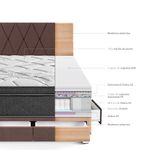 Dormitorio con Cajones Pocket Star Loft Chocolate | Queen