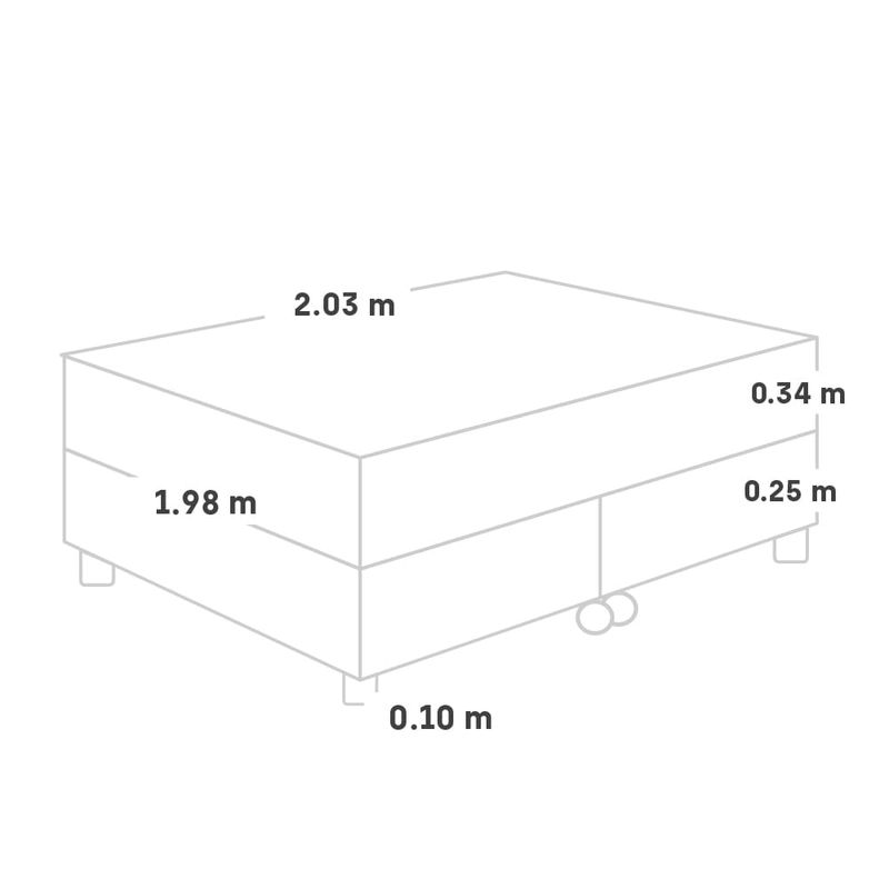 Cama Royal Cloud Gris | King