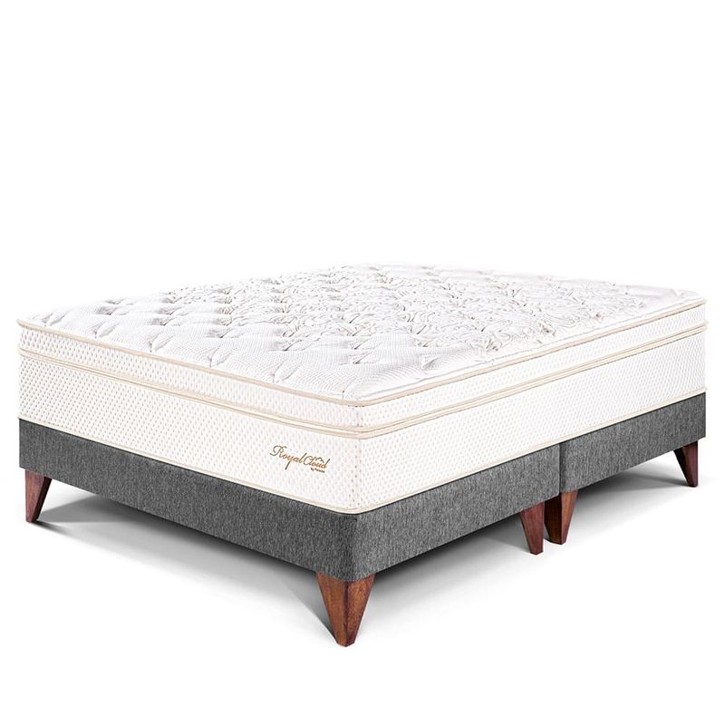 Cama Europea Royal Cloud Gris | Queen