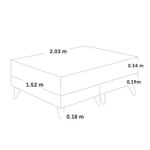 Cama Europea Royal Cloud Gris | Queen
