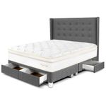 Dormitorio con Cajones Royal Cloud Gold Gris | Queen