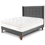 Dormitorio Europeo Royal Cloud Gold Gris | 2 plazas