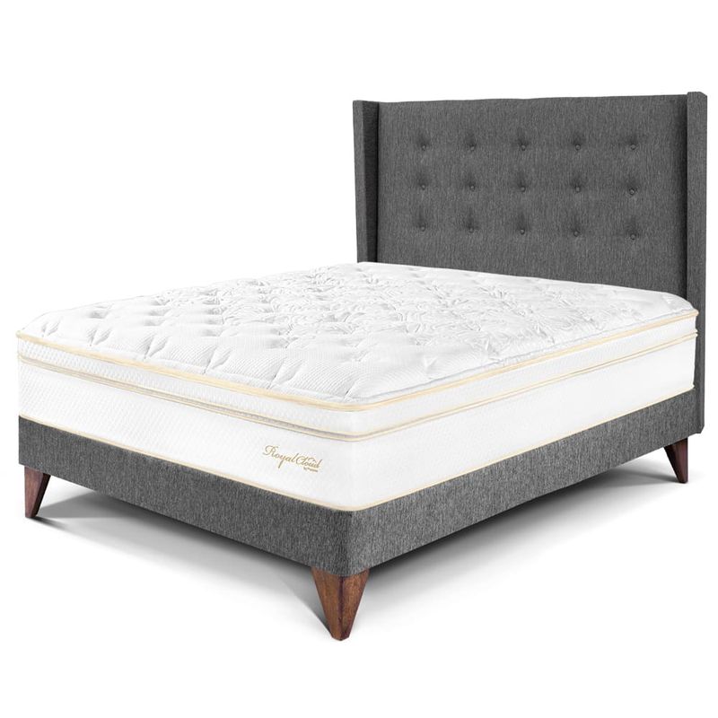 Dormitorio Europeo Royal Cloud Gold Gris | 2 plazas