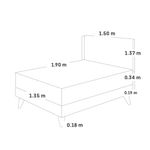 Dormitorio Europeo Royal Cloud Gold Gris | 2 plazas