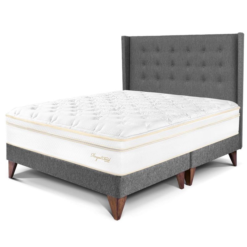 Dormitorio Europeo Royal Cloud Gold Gris | Queen