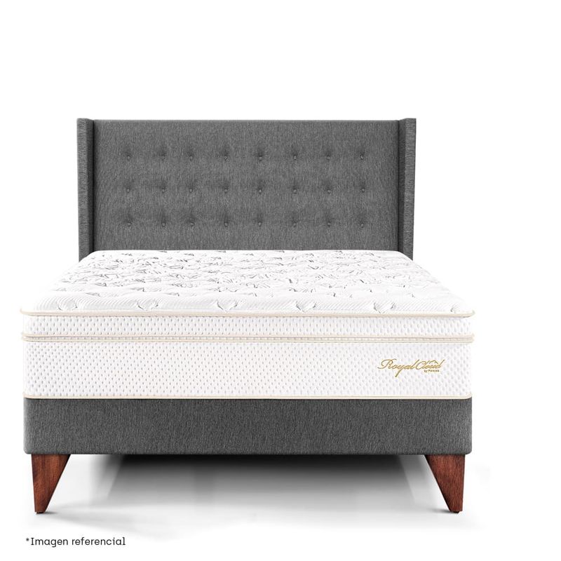 Dormitorio Europeo Royal Cloud Gold Gris | King