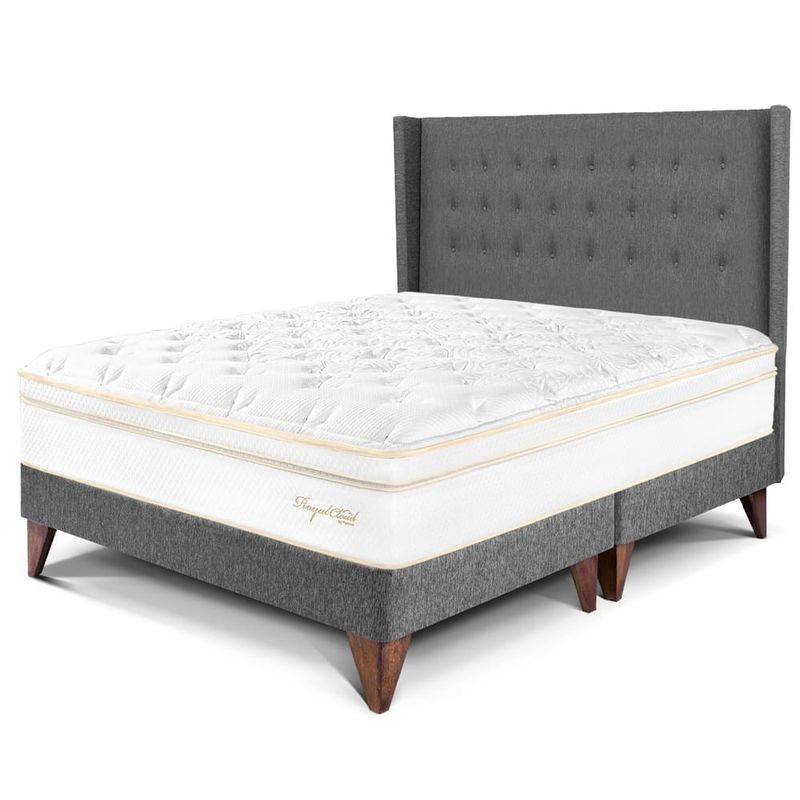 Dormitorio Europeo Royal Cloud Gold Gris | King