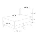 Dormitorio Europeo Royal Cloud Gold Gris | King