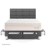 Dormitorio con Cajones Royal Cloud Blocks Gris| 2 plazas