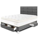 Dormitorio con Cajones Royal Cloud Blocks Gris| 2 plazas