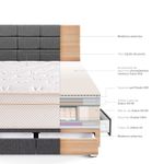 Dormitorio con Cajones Royal Cloud Blocks Gris| 2 plazas