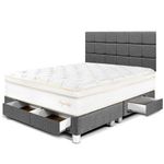 Dormitorio con Cajones Royal Cloud Blocks Gris| King