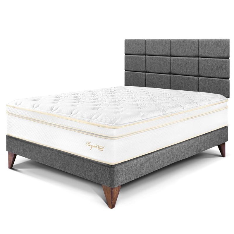 Dormitorio Europeo Royal Cloud Blocks Gris | 2 plazas