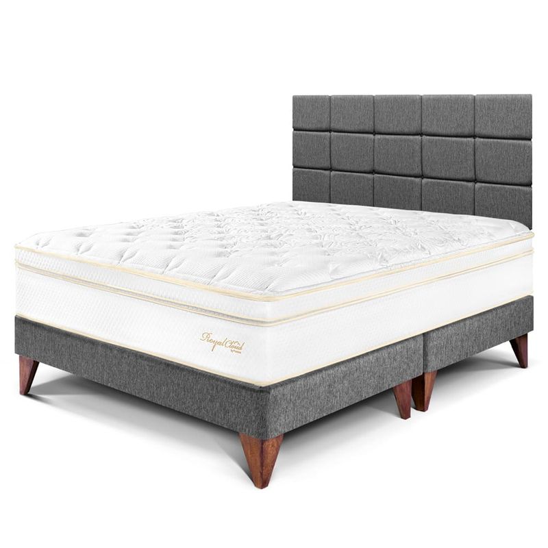 Dormitorio Europeo Royal Cloud Blocks Gris | Queen