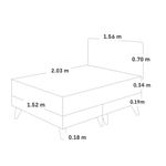 Dormitorio Europeo Royal Cloud Blocks Gris | Queen
