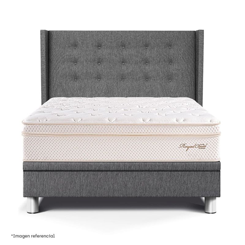 Dormitorio Boxet Gold Royal Cloud Gris | 2 plazas