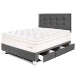 Dormitorio con Cajones Royal Cloud Gris | 1.5 plazas