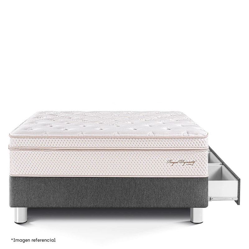 Cama con Cajones Royal Dynasty Gris | 1.5 plazas