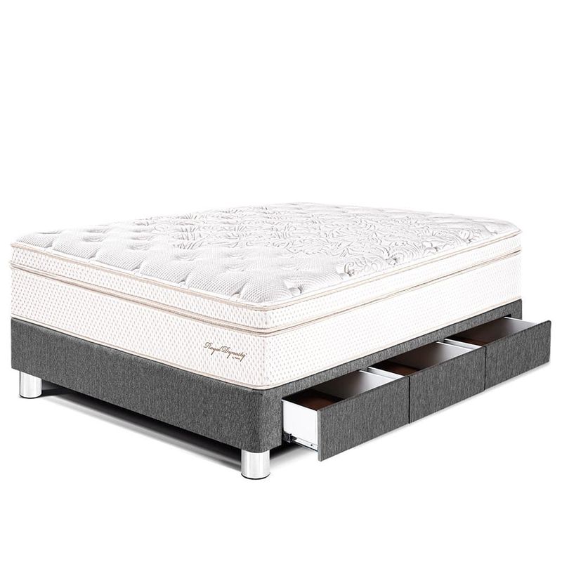 Cama con Cajones Royal Dynasty Gris | 1.5 plazas
