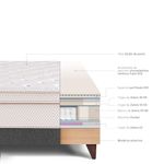 Cama Europea Royal Dynasty Gris | 1.5 plazas