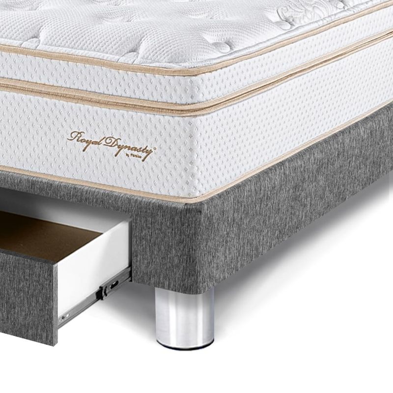 Dormitorio con Cajones Royal Dynasty Gris | King