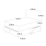 Dormitorio con Cajones Royal Dynasty Gris | King
