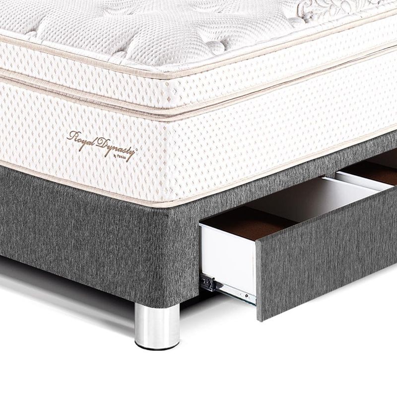 Dormitorio con Cajones Royal Dynasty Blocks Gris | 1.5 plazas