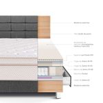 Dormitorio con Cajones Royal Dynasty Blocks Gris | 1.5 plazas