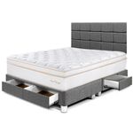 Dormitorio con Cajones Royal Dynasty Blocks Gris | Queen