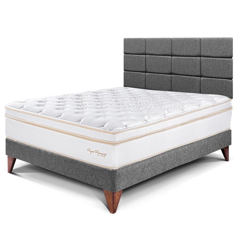 Dormitorio Europeo Royal Dynasty Blocks Gris | 2 plazas