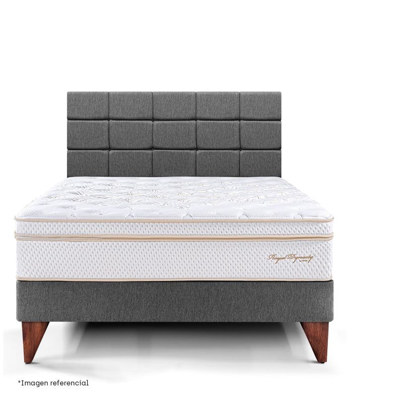 Dormitorio Europeo Royal Dynasty Blocks Gris | Queen