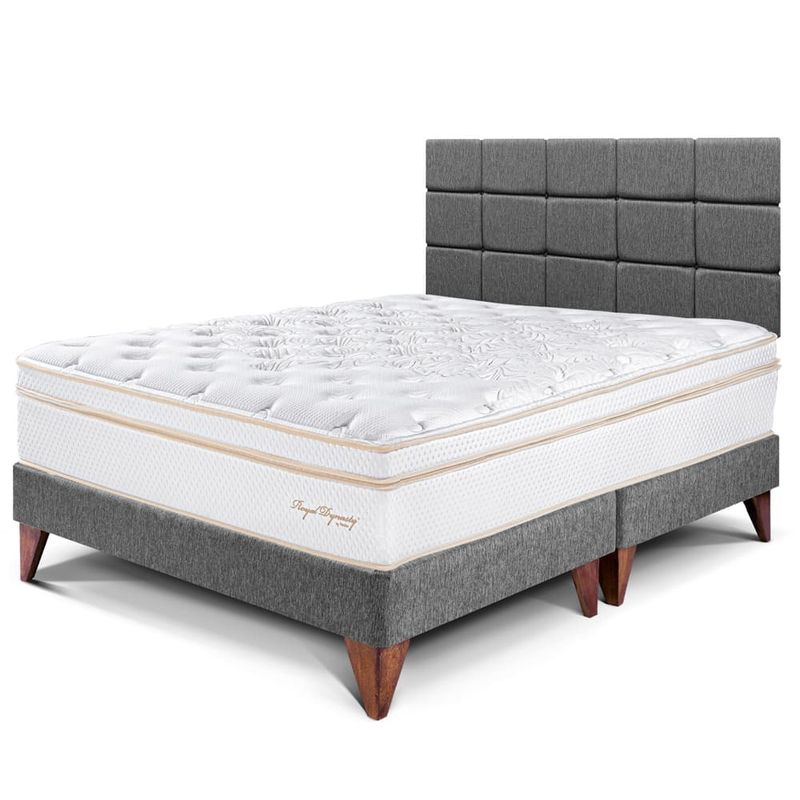 Dormitorio Europeo Royal Dynasty Blocks Gris | Queen