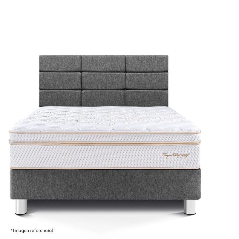 Dormitorio Royal Dynasty Blocks Gris | 1.5 plazas