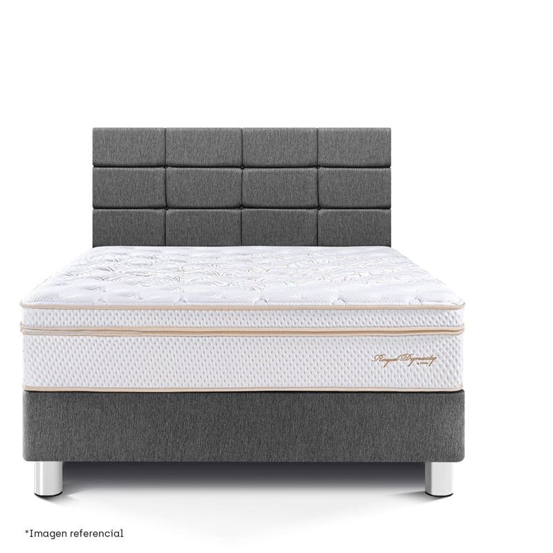 Dormitorio Royal Dynasty Blocks Gris| 2 plazas