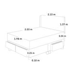 Dormitorio con Cajones Royal Dynasty Gold Gris | King