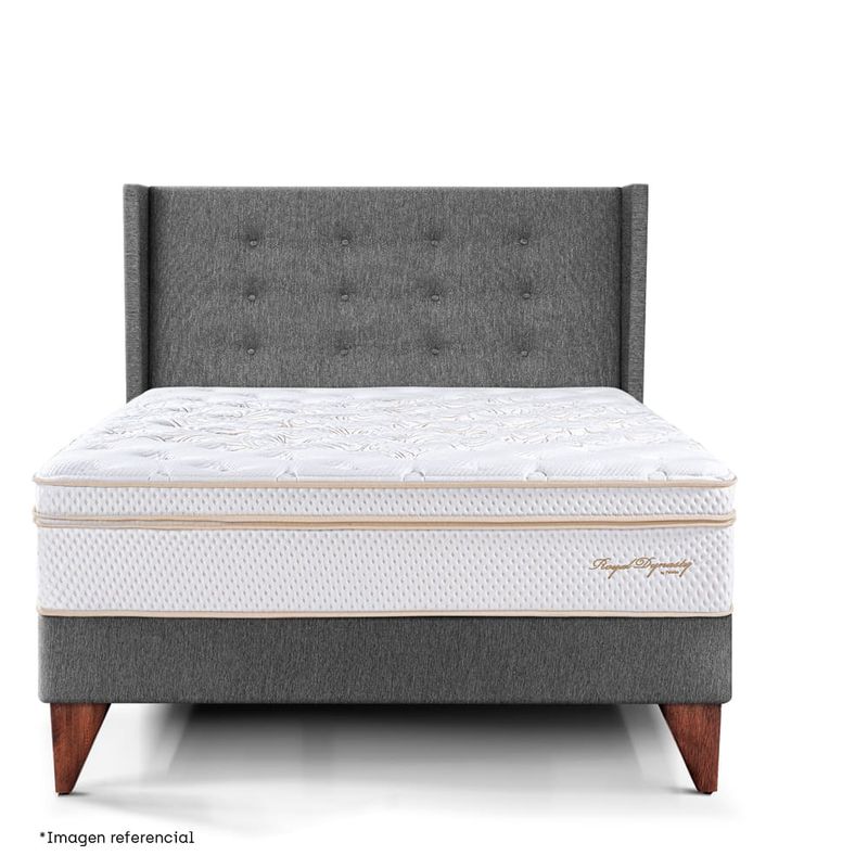 Dormitorio Europeo Royal Dynasty Gold Gris | 1.5 plazas