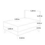 Dormitorio Europeo Royal Dynasty Gold Gris | 1.5 plazas