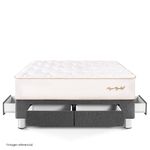 cama con cajones royal elizabeth gris 2 plazas