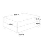Cama Royal Elizabeth Gris | 1.5 plazas