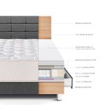 Dormitorio con Cajones Royal Elizabeth Blocks Gris | 1.5 plazas