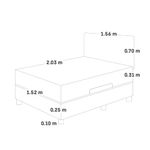 Dormitorio Boxet Blocks Royal Elizabeth Gris | Queen