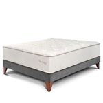 Cama Europea Royal Crown Gris | 1.5 plazas