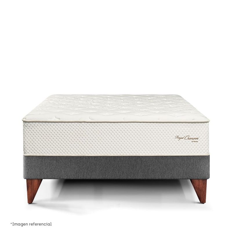 Cama Europea Royal Crown Gris | King