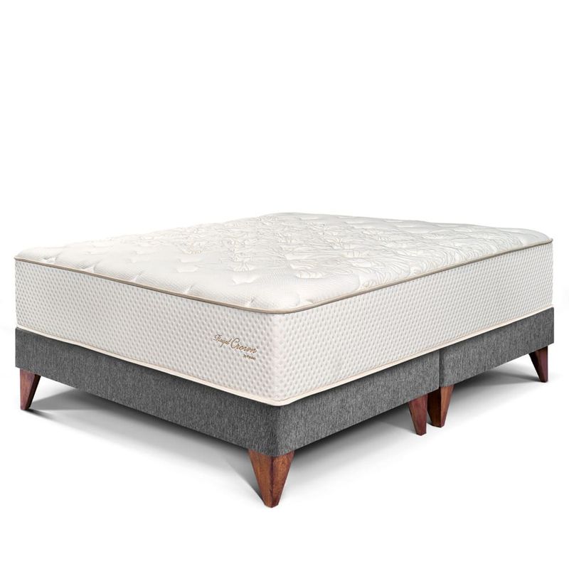 Cama Europea Royal Crown Gris | King